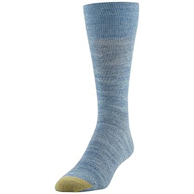 GOLDTOE Men's Cambridge Crew Socks, 6-Pairs, Chambray Assorted, Large - Image 2
