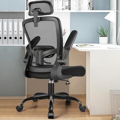 FelixKing Office Chair, Desk Chair with Adjustable Lumbar Support, Ergonomic Computer Chair with High Back and Armrest, Adjustable Height Gaming Chair Home Office Swivel Chair(Black) - Image 2