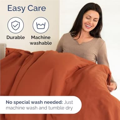 Twin XL Size 3 Piece Sheet Set - Comfy Breathable & Cooling Bed Sheets Set - Hotel Luxury Bedding for Women, Men, Kids, Teens, Boys & Girls - Deep Pockets, Soft, Wrinkle Free - Oeko-Tex - Terracotta - Image 7