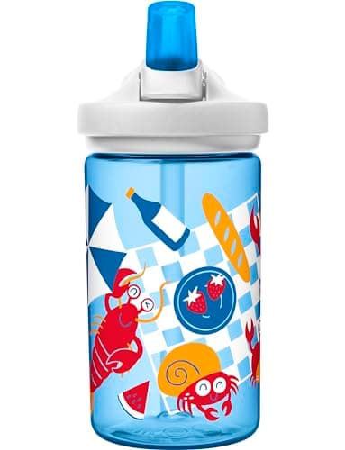 CamelBak Eddy+ 14oz Kids Water Bottle with Tritan Renew – Straw Top, Leak-Proof When Closed, Nautical Picnic - Image 3