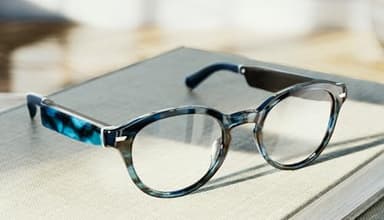 Amazon Echo Frames (newest model) + Echo Show 8 (newest model), Smart Glasses with Alexa, Round frames in Blue Tortoise with prescription ready lenses - Image 9