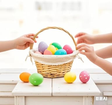 Oypeip Wicker Basket Gift Baskets Empty Round Willow Woven Picnic Basket Cheap Easter Candy Basket Storage Basket Wine Basket with Handle Egg Gathering Wedding Basket (Nature) - Image 4