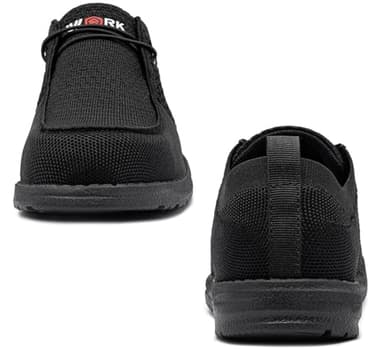 LARNMERN Steel Toe Loafers Women Slip On Shoes Lightweight Comfortable Lounging Walking Safety Work Flats Sneakers(6 Women, Black Women) - Image 4