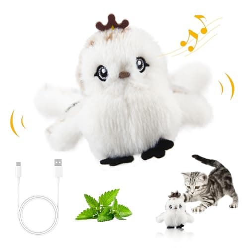 Gigwi Interactive Flapping Cat Toys Catnip, Electronic Flappy Toys Motion Activated, Automatic Cat Toys for Indoor Cats, USB Rechargeable Cat Enrichment Toy for Hunting and Kicker, Bird Prince - Image 1