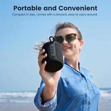 Bluetooth Speaker Wireless,IP67 Waterproof & Dustproof Portable Speaker with Lights,15W Loud Stereo Sound, 2500mAh Battery All Day Playtime, TWS Pairing, BT5.3, Home/Party/Outdoor/Beach (Black) - Image 4