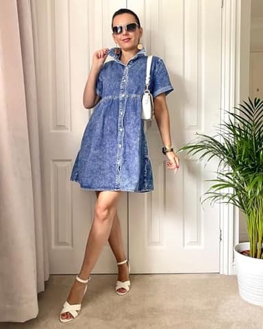 GRAPENT Fall Dresses for Women Party Dress Summer Casual Homecoming with Sleeves Cute Outfits Color Reef Blue Size Large 12 14 - Image 8