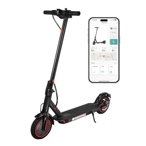 8.5-inch Foldable Adult Electric Scooter with APP, 350W Motor, 7.8/10.4Ah Lithium Battery, Max 17-21 Miles Long Range, 18Mph Top Speed Kick Scooter (10.4Ah for 23 Miles) - Image 1