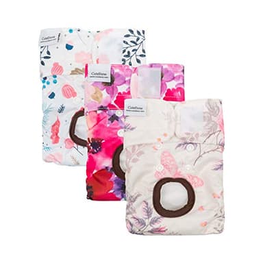 CuteBone Dog Diapers Female Washable Small Medium Large 3 Pack Reusable Doggie Diapers Puppy Period Pants for Doggy Heat Cycle Peeing D21M - Image 2