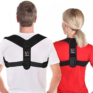 Schiara Posture Corrector for Men and Women, Comfortable Upper and Back Brace, Adjustable Back Straightener Support for Back, Shoulder and Neck - Image 1