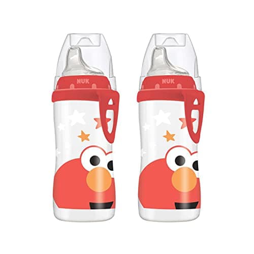 NUK Elmo Active Cup, 10oz, 2 Pack – BPA Free, Spill Proof Sippy Cup - Image 1