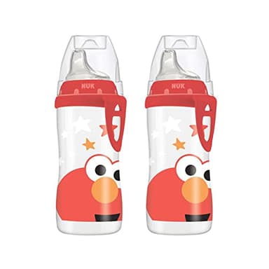 NUK Elmo Active Cup, 10oz, 2 Pack – BPA Free, Spill Proof Sippy Cup - Image 1