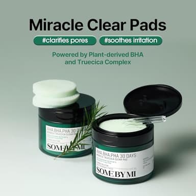 SOME BY MI AHA BHA PHA 30 Days Miracle Truecica Clear Pad – 70 Pads – Korean Exfoliating Centella Face Toner Pads – Gently Clears Impurities, Refines Pores & Smooths Skin Texture – Korean Skin Care - Image 2