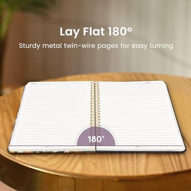 Taja Lined Spiral Journal Notebook for Women, A5 Cute College Ruled Hardcover Notebook for Work & Note Taking, Pretty Journal for Writing, 140 Pages, Flower Garden - Image 4