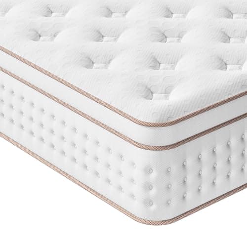 Vesgantti Twin XL Mattress, 12 Inch Memory Foam Hybrid Mattress in a Box with Individual Pocket Spring, Twin XL Size Mattress for Pressure Relief, Motion Isolation, Medium Firm Support - Image 1