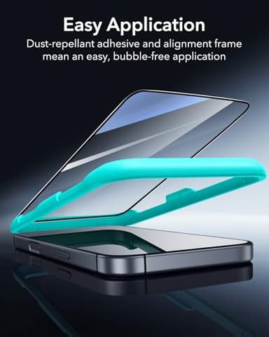ESR 3 Pack for iPhone 17/iPhone 16 Pro Screen Protector, [9H Hardness] [Military Grade Shatterproof] Full Coverage Tempered Glass Film with Easy Installation Tool, HD Clear, Scratch Resistant - Image 3