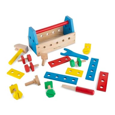 Melissa & Doug Take-Along Tool Kit Wooden Construction Toy (24 pcs) - Image 4