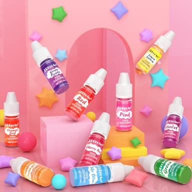 Food Coloring Liquid - ERCorArt 16 Colors Food Coloring, Food Grade Food Dye, Tasteless Food Color Set for Cake Decorating, Easter Egg, Cooking, Fondant - 0.25 Fl Oz - Image 4