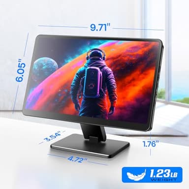 Touch Screen Monitor with Case,ROADOM 10.1’’ Raspberry Pi Screen, IPS FHD 1024×600,Responsive and Smooth Touch,Dual Built-in Speakers,HDMI Input,Compatible with Raspberry Pi 5/4/3/Zero,Versatile Stand - Image 6