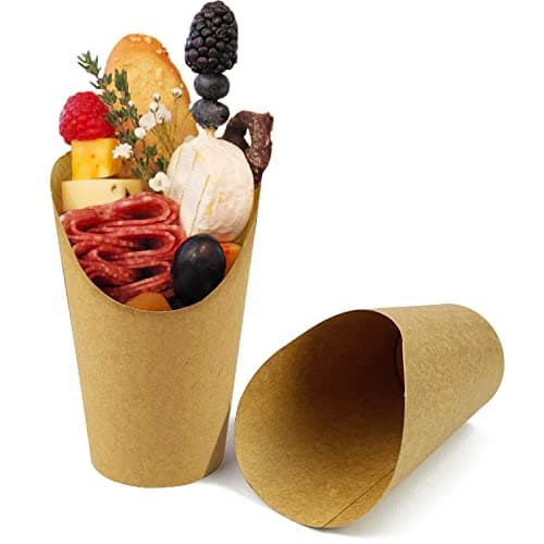 CAMKYDE 50 Pcs French Fries Holder, 12oz Disposable Paper French Fry Cups Charcuterie Cups for all Occasions (12oz) - Image 1