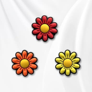 Flowers Sunflower Daisy Shoe Charms Fit for Croc Clog Sandals Decoration, Plants Shoe Charms for Party Favor (B) - Image 3