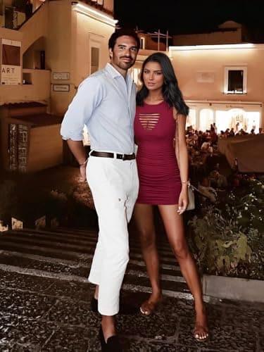 DRESSQUEEN Women 2025 Sexy Summer Bodycon Ruched Party Club Mini Dress Sleeveless Cutout Tight Date Night Tank Short Dresses Wine Red - Image 5