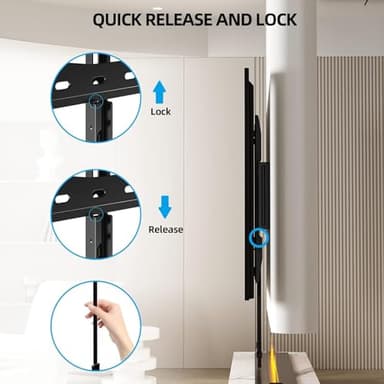 HOME VISION TV Wall Mount Fixed for Most 26-65 Inch Flat/Curved TVs with Max VESA 400X400mm up to 99Lbs Fits 16 Inch Wood Studs, Universal Low Profile Wall Mount TV Bracket, Space Saving HV8401 - Image 4