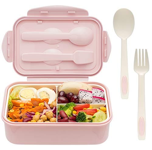 LOVINA Bento Boxes for Adults - 1100 ML Bento Lunch Box For Kids Childrens With Spoon & Fork - Durable for On-the-Go Meal, BPA-Free and Food-Safe Materials - Image 1