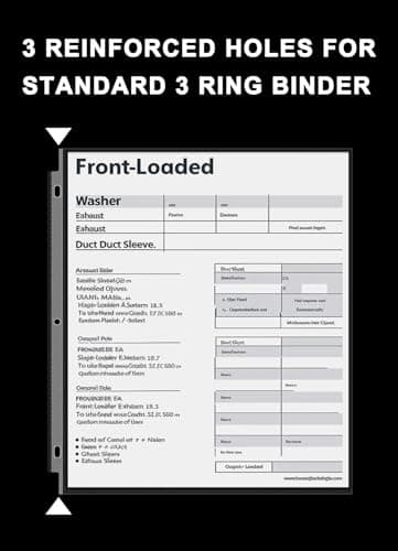 Sheet Protectors 8.5 x11 Inch, 100 Pack Page Protectors for 3 Ring Binder, Top Loading Plastic Sleeves with Reinforced 3-Hole Punch for Binders, Letter Size, for Documents and Photos, Office Supplies. - Image 2