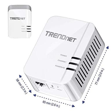 TRENDnet Powerline 1300 AV2 Adapter Kit, Includes 2 x TPL-422E Powerline Ethernet Adapters, IEEE 1905.1 & IEEE 1901, Gigabit Port, Range Up to 300m (984 ft), Simple Installation, White, TPL-422E2K - Image 5