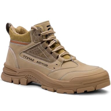 GUSAYEX Steel Toe Boots for Men Safety Shoes Work Boots Lightweight Work Shoes Breathable Steel Toe Sneakers Comfortable Industry Construction Fashionable Safety Boot for Men - Image 1