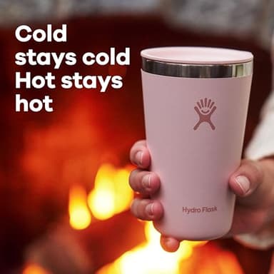 Hydro Flask All Around Tumbler Press-in Lid, Insulated Travel Mug, Stainless Steel Coffee Cup 20 Oz Surf Blue - Image 4