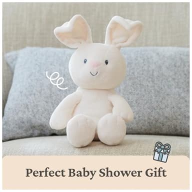 GUND Baby Peek-a-Boo Flora Bunny Plush, Bunny Rabbit Stuffed Animal, Baby Toy for Ages 0 and Up, Cream, 7" (Batteries Not Required) - Image 7
