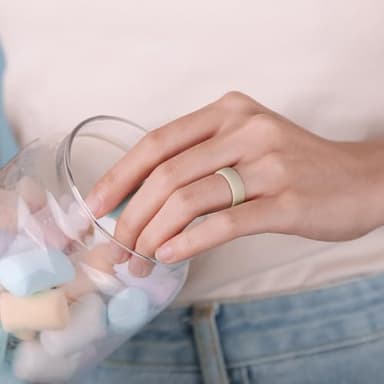 Egnaro Women's Rings Enhancers, 6mm Wide, 2mm Thick, Silicone Wedding Rubber Band with Half Size, Inner Arc Ergonomic Breathable Design - Image 4