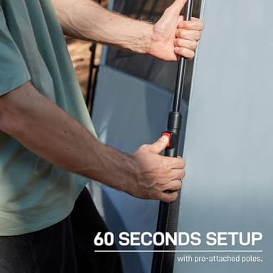 EVER ADVANCED Blackout Design 6 Person Camping Tent, Instant Cabin Tent for Family with Vestibule and Large Mesh Windows, 60s Easy Setup, Double Layer, Water-Resistant, Grey - Image 8