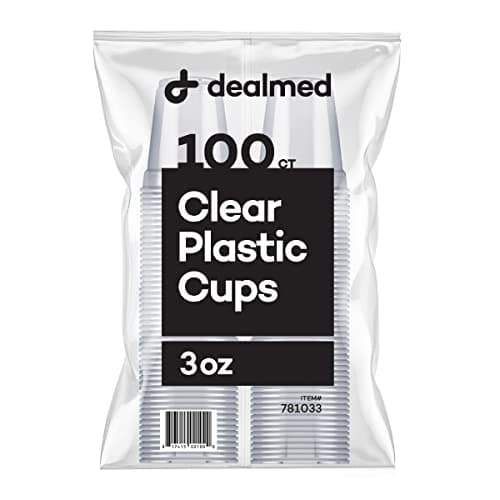 Dealmed 3 oz. Disposable Plastic Cups – 100% Recyclable Cups for Doctor's Offices, School Nurse's, Hospitals, at Home and More (Pack of 100) - Image 1