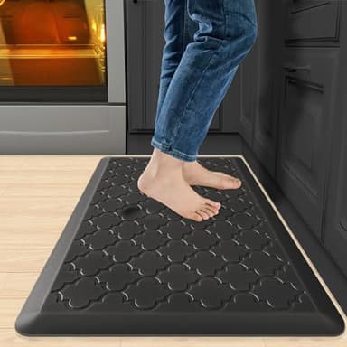 Villsure Kitchen Mat and Rugs, Cushioned Anti Fatigue Kitchen Mats, 1/2 Inch Thick Waterproof Non-Slip Kitchen Runner Rug, Heavy Duty Ergonomic Comfort Standing Desk Mat for Kitchen, Office, Laundry - Image 1