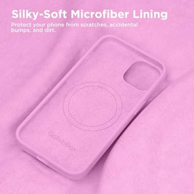 GolbinBox Magnetic for iPhone 15 Case, Compatible with MagSafe, [Soft Anti-Scratch Microfiber Lining], Slim Liquid Silicone Shockproof Protective Phone Case for iPhone 15 6.1 inch, Cherry Blossom - Image 6