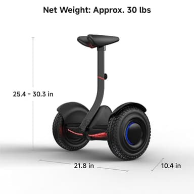 Segway Ninebot S2 Electric Self-Balancing Scooter - Master Your Commute w/t 11.2 mph Max. Speed, 21.7 Mi Range, 10.5” Off Road Tires, Compatible w/t Gokart Kit, UL-2272 Certified - Image 4
