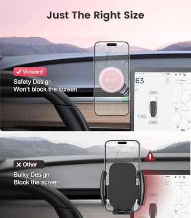 VICSEED Tesla Phone Mount【Strongest Magnet Power】Foldable Hidden Tesla Phone Holder Fit for All Phone, Tesla Model 3 Model Y for MagSafe Car Mount, Tesla Model 3 Accessories, Tesla Model Y Accessories - Image 7