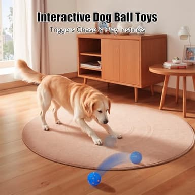 Shapana Interactive Dog Ball, Smart Dog Toy for Medium and Large Dogs, Automatic Moving, Rotating & Bouncing, E-TPU Material, IP54 Waterproof, Motion-Activated Dog Stimulation Toy to Keep Them Busy - Image 2