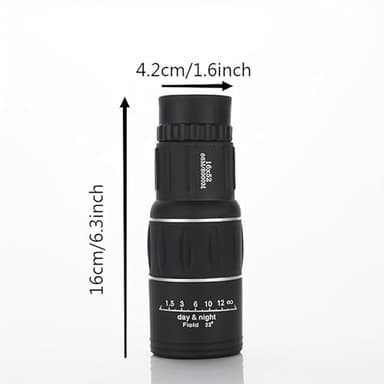 16x52 Monocular Telescope with 10x Magnification, 66M-8000M Range, Day & Night Vision, 150mm Lens - Image 2