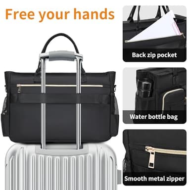 Rabjen Nurse Tote Bag for Work with Padded 15.6” Laptop Sleeve, Medical Supplies Shoulder Bag for Home Health Care - Image 5