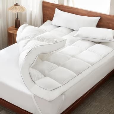 Decroom 5 Inch Memory Foam Mattress Topper King Size, Filled with Breathable Memory Foam Pillow Topper, Soft Fluffy Supportive Bed Mattress Pad for Back Pain Relief, 80x78x5 Inch - Image 7