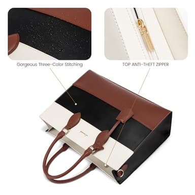LOVEVOOK Laptop Tote Bag for Women, 15.6 Inch Work Bags, Waterproof Computer Bags with Clutch Purse, Large Capacity Messenger Bag for Teacher College Business Office - Image 7