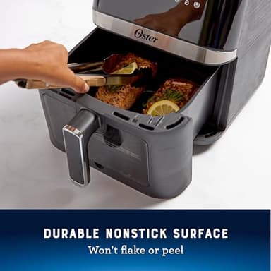 Oster 6 Quart Digital Air Fryer with Window, Large Capacity Airfryer for Easy Cooking - Image 6