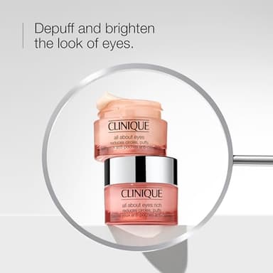 Clinique All About Eyes Lightweight Eye Cream With Vitamin C | Hydrating, Brightening, Depuffing + Dark Circle Reducing, Mini Travel Size, 0.5 Ounce - Image 2