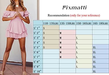 Fixmatti Lady Strapless Jumpsuit Shorts Off The Shoulder Ruffle Chiffon Romper Casual Summer One Piece Outfits Rose Red XL - Image 7