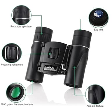 Binoculars with Compass 7 in 1 Survival Paracord Bracelet, Fire Starter, Compass, Whistle, Outdoor Ultimate Tactical Gift for Kids, Men, Scouts Gift for Him/Her, Spyglass, Birthday Gift - Image 2