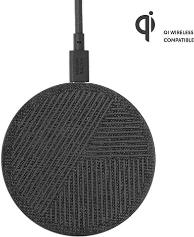 Native Union Drop - High Speed Wireless Charger [Qi Certified] 10W Non-Slip Fast Wireless Charging Pad - Compatible with iPhone 12/12 Pro/12 Pro Max/12 mini/11/11 Pro/11 Pro Max (Slate) - Image 2