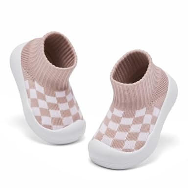 Baby Boy Girl Non-Skid Indoor Infant Walking Shoes Breathable Warm Elastic Sock Shoes with Memory Sole Protect Toes Outdoor Sneakers - Image 3